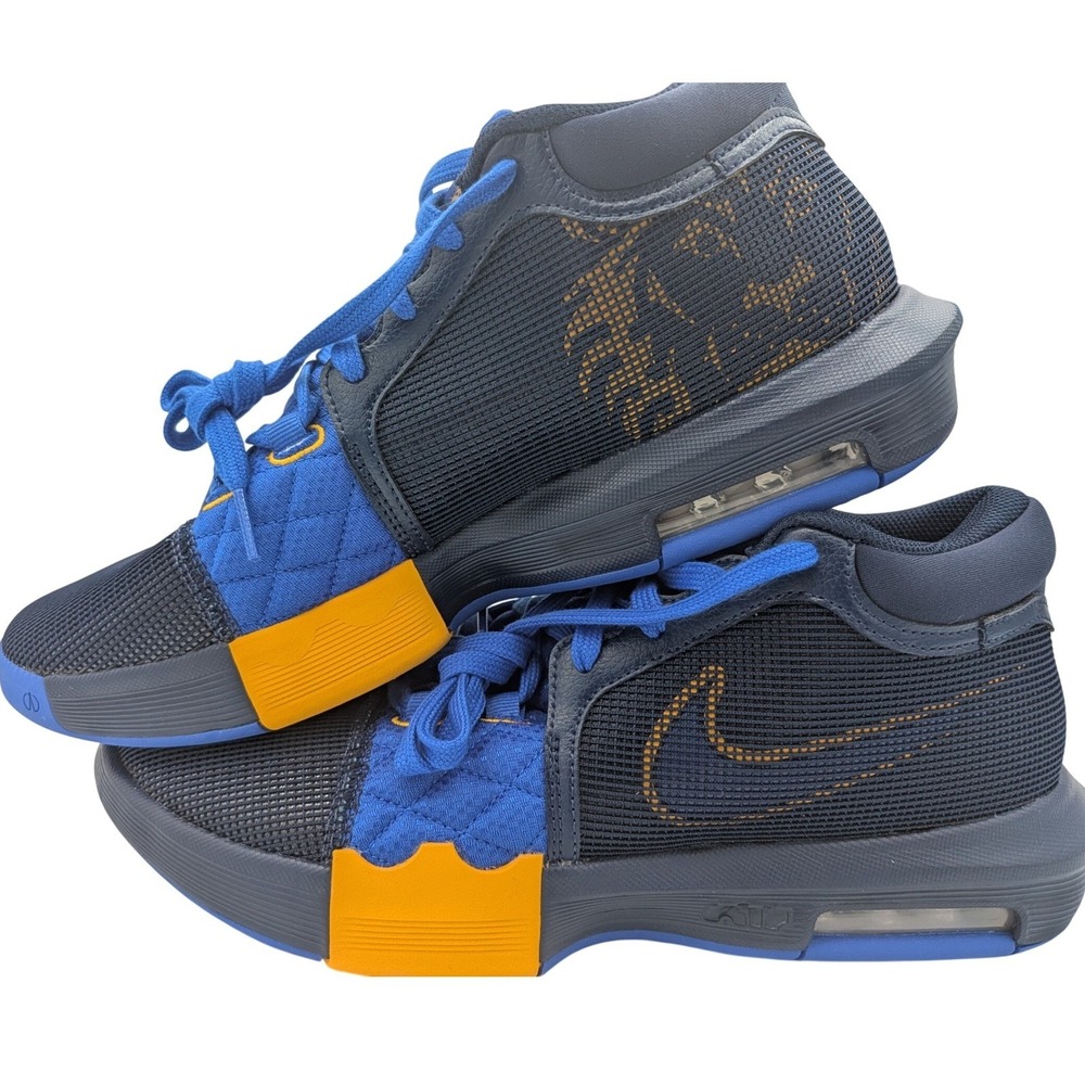 Nike Lebron Soldier‎ XIII 11 Men's Basketball Shoes Navy Blue Orange Lion Logo - Picture 2 of 14